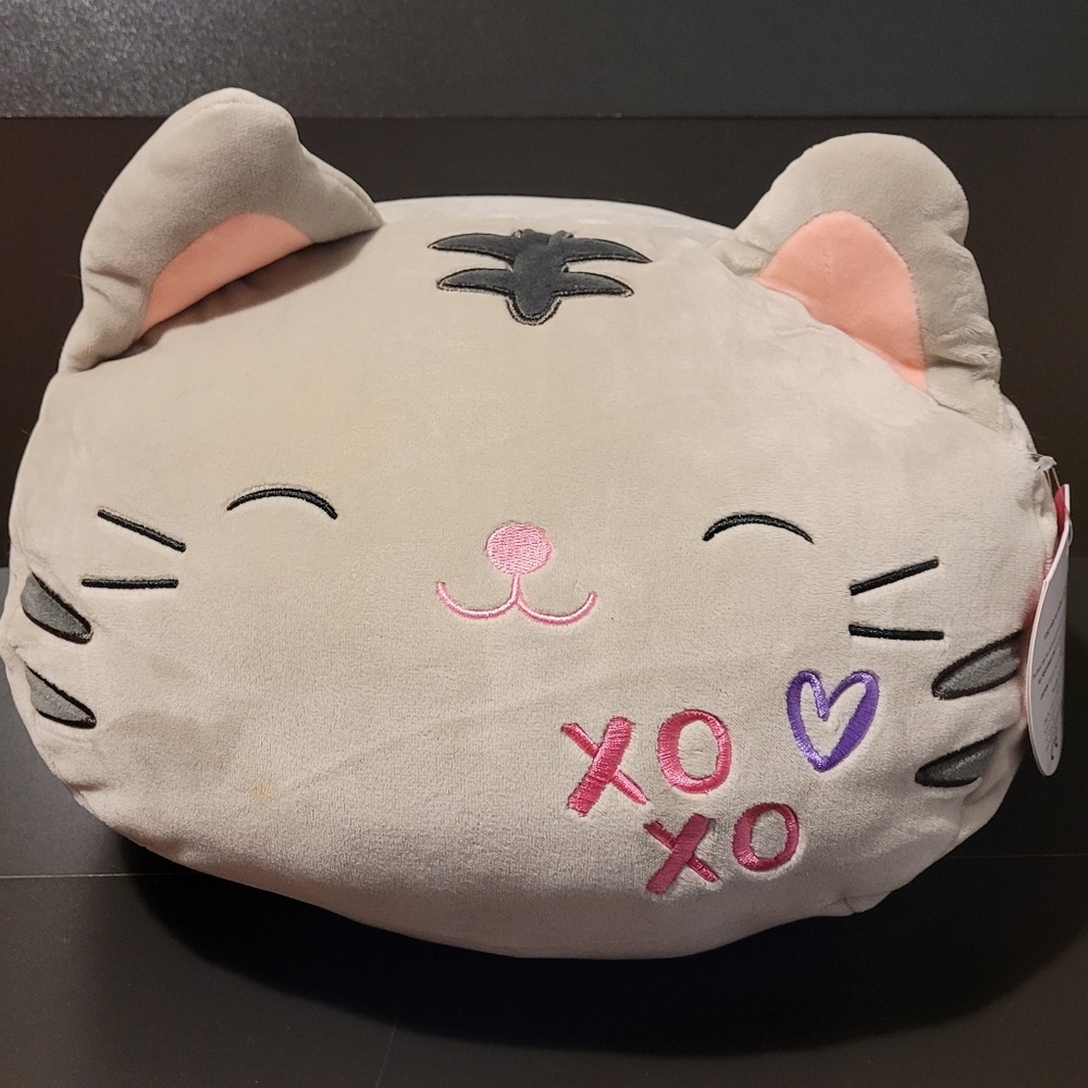 Tally Tabby Cat 12" Stackable Pillow Squishmallow Valentines Day XO Hearts